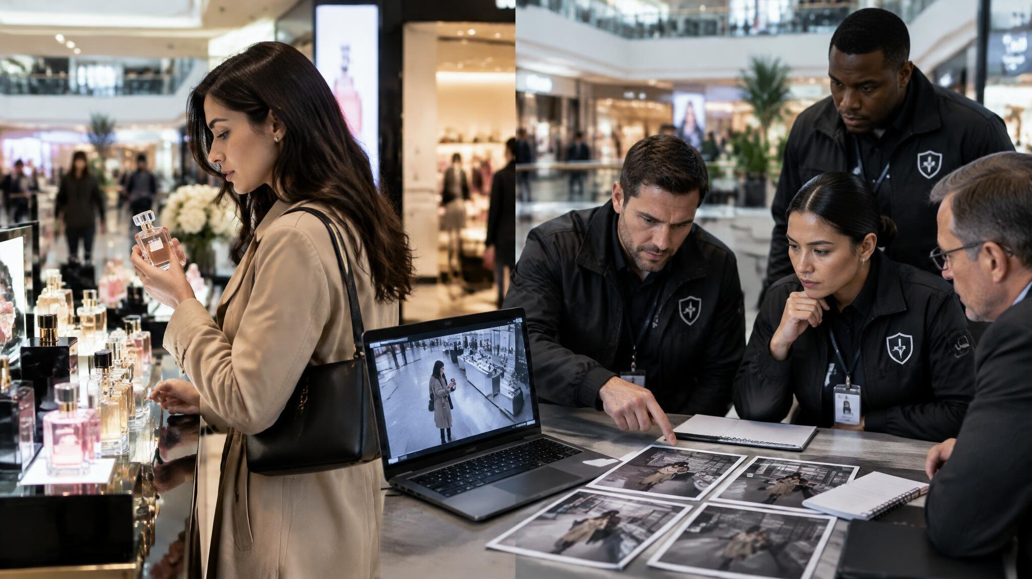 woman browsing perfume counter